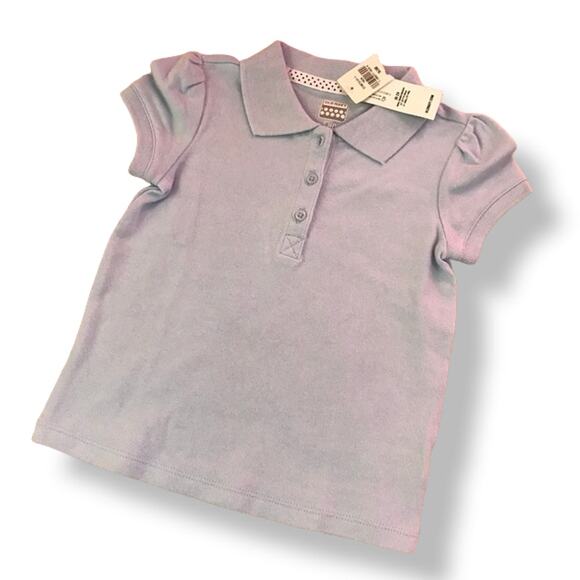 Old Navy Girls Polo Shirt Size 18-24 mo Solid Light Blue Pique Knit Uniform NEW - Picture 1 of 5
